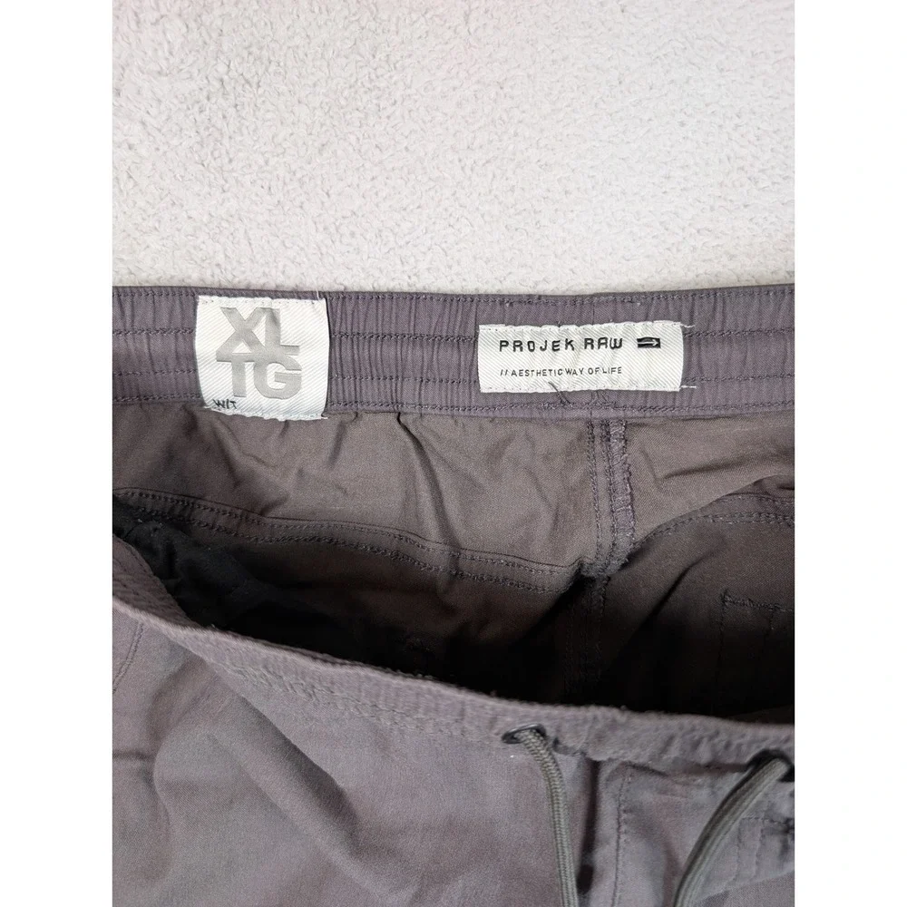 Projek Raw Mens XL Charcoal Gray Cargo Jogger Pants Tapered Stretch